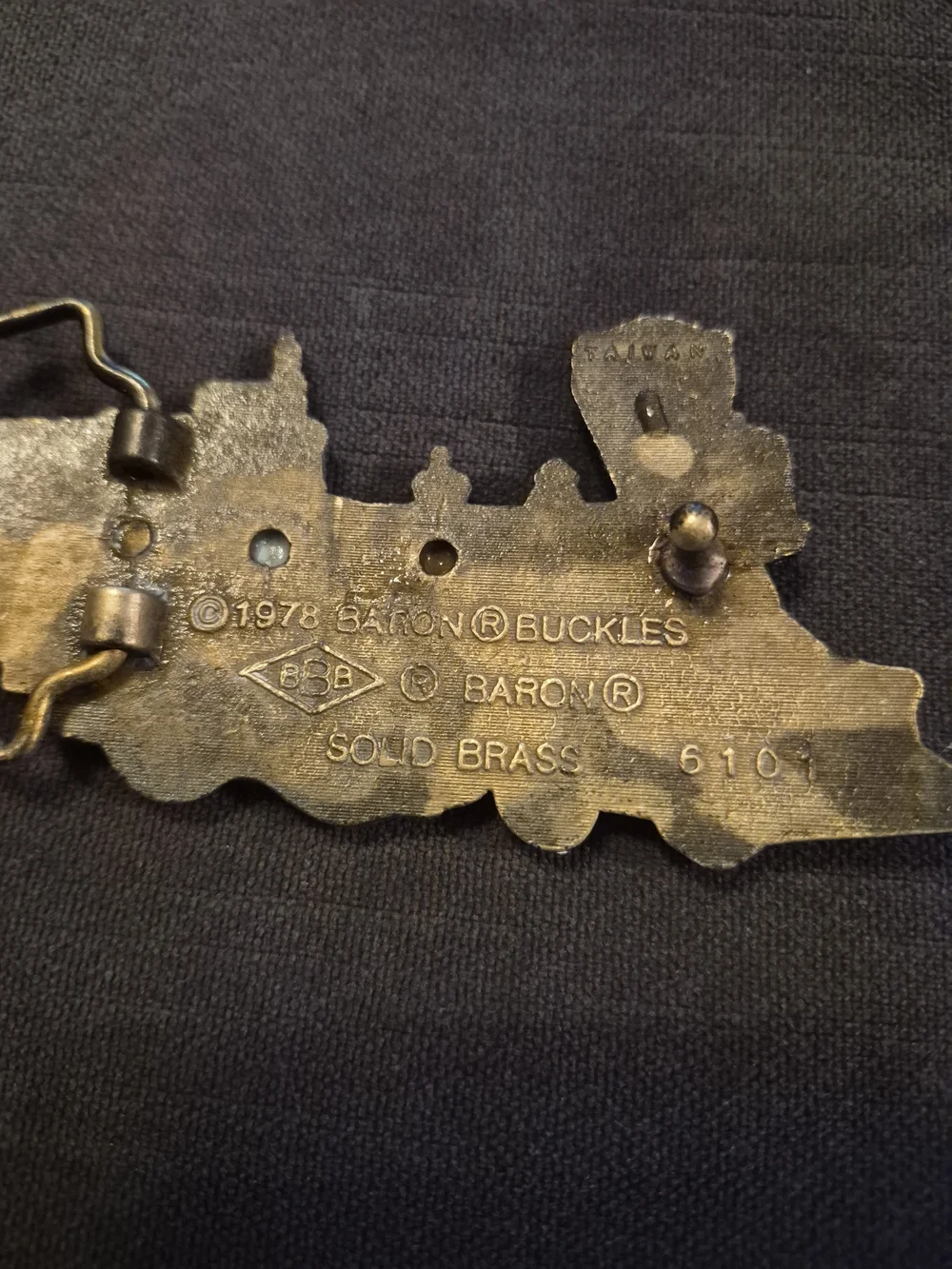 Vintage Brass Train Engine & Caboose Belt Buckles - SOLID‎ BRASS